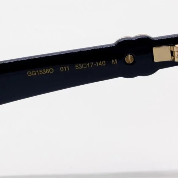 NEW GUCCI GG1536O 011 EYEGLASSES UNISEX BLUE EYEWEAR